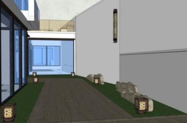 Modern Chinese Courtyard Landscape Design in SketchUp-BIM WORLD