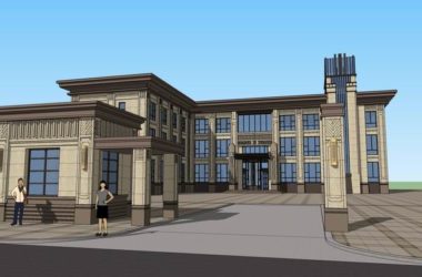 Classical Multi-Story Office Building Model in SketchUp-BIM WORLD