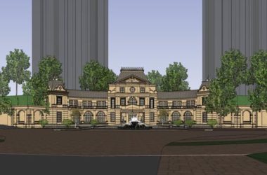 SketchUp Residential Model: Multi-Story French Classical Clubhouse-BIM WORLD