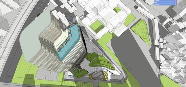 Modern High-Rise Hotel Model in SketchUp