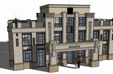 SketchUp Model: Multi-Story Classical Style Residential Activity Center-BIM WORLD