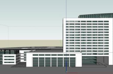 Modern High-Rise Office Building Model in SketchUp-BIM WORLD