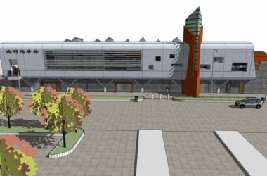 SketchUp Design of Station Road and Bridge | Modern Multi-Story Beiming Bus Station Architecture-BIM WORLD