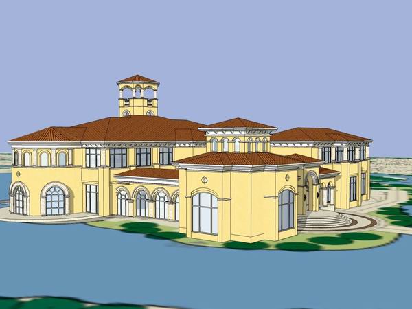 Multi-Story European Classical Style Clubhouse | SketchUp Residential Model