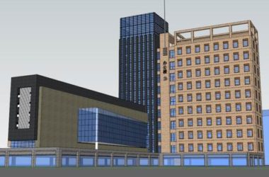 Modern High-Rise Office Building Model in SketchUp-BIM WORLD