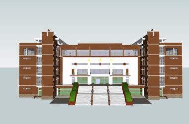SketchUp Cultural Model: Multi-Story Classical Library Architecture-BIM WORLD