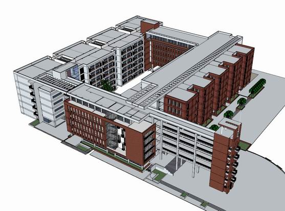 Modern Multi-Story Elementary School Design | SketchUp Campus Architecture Model