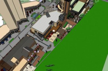 SketchUp Business Model: Multi-Story Classical Style Commercial Building-BIM WORLD