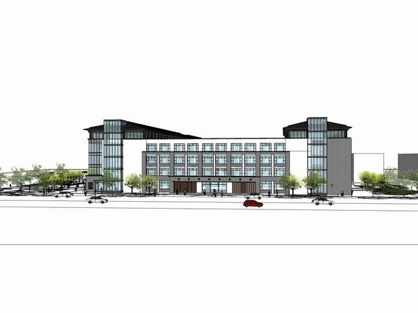 Multi-Story Zibo Disabled Rehabilitation Center | Modern Chinese-Style Hospital Model in SketchUp