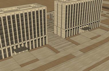 Modern High-Rise Office Building Model in SketchUp-BIM WORLD