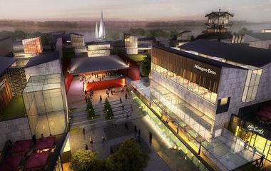 SketchUp Business Model: Modern Multi-Story Commercial Street Design-BIM WORLD