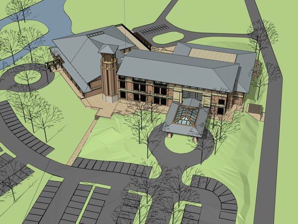 SketchUp Business Model: Multi-Story Golf Club & Leisure Complex in Classical Style