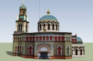 Multi-Story Eastern Orthodox Church Model | Classical Cultural Architecture in SketchUp-BIM WORLD