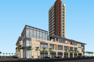 SketchUp Business Model: Modern High-Rise Apartments and Commercial Streets-BIM WORLD