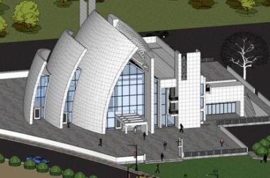SketchUp Cultural Model: Multi-Story Millennium Church – Modern Public Architecture-BIM WORLD