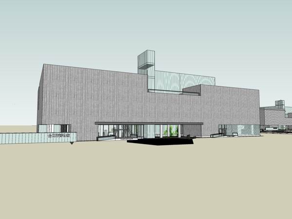 SketchUp Cultural Model: Modern Multi-Story Museum Architecture