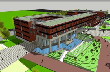 Multi-Story International Exchange Center for College Students | Modern Campus Education Building in SketchUp-BIM WORLD