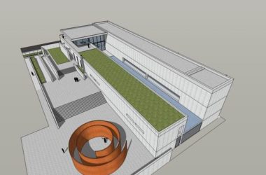 SketchUp Cultural Model: Multi-Story Pulitzer Foundation Art Museum in Modern Architectural Style-BIM WORLD