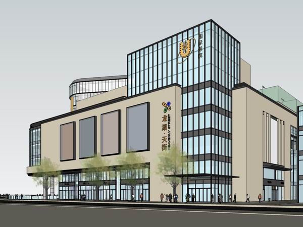 SketchUp Hotel Model: Modern High-Rise Commercial Hotel Proposal