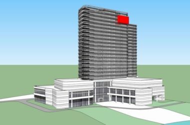 Modern High-Rise Office Building SketchUp Model-BIM WORLD