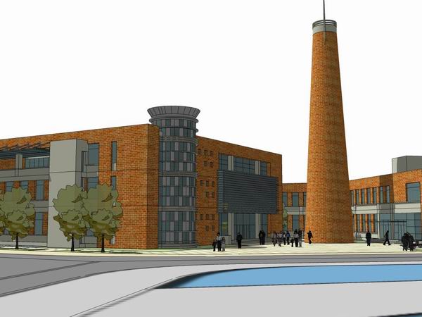 SketchUp Cultural Model | Multi-Story Cultural Center with Modern Architectural Design