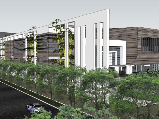 SketchUp Cultural Model: Modern Multi-Story Theater Architecture