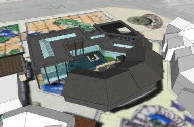 SketchUp Business Model: Multi-Story Sales Office in Oriental Neoclassical Modern Chinese Style-BIM WORLD