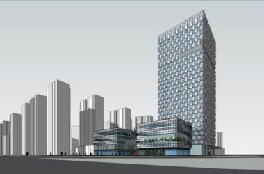Modern Multi-Story Community Center with Ground Floor Commercial Space | SketchUp Office Model-BIM WORLD