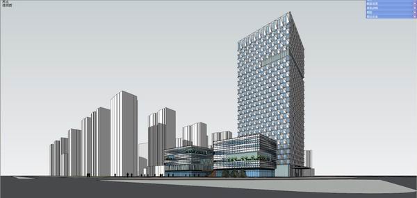 Modern Multi-Story Community Center with Ground Floor Commercial Space | SketchUp Office Model
