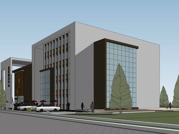 Modern Multi-Story Residential Activity Center | SketchUp Model