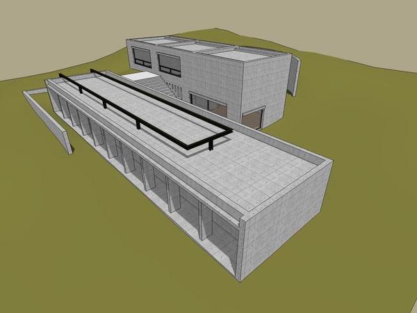SketchUp Cultural Model: Modern Multi-Story Museum Architecture