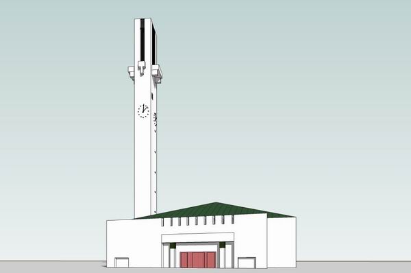 Shannajoki City Government Center: Multi-Story Public Office Model in SketchUp