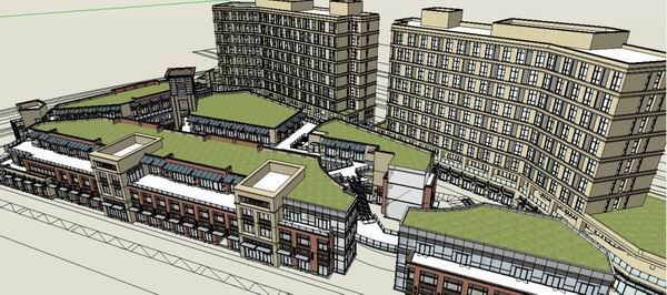 SketchUp Complex Model: Multi-Story Office, Residential, and Commercial Building in Classical Style