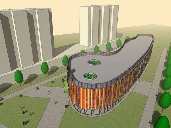 Modern Multi-Story Residential and Sales Office Model in SketchUp