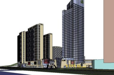 SketchUp Complex Model: Multi-Story High-Rise Office and Residential Building with Ground-Floor Commercial Space in Modern Style-BIM WORLD