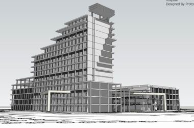 Modern Multi-Story Hospital Model in SketchUp-BIM WORLD