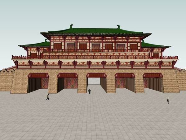 SketchUp Model of Danfengmen City Gate: Multi-Story Ancient Chinese Architecture