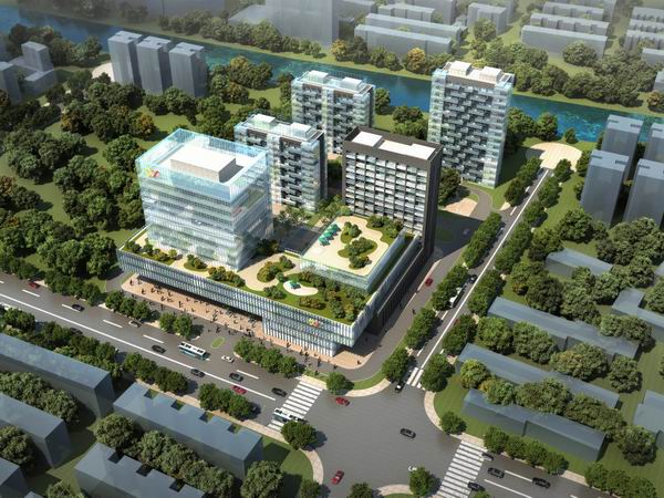 SketchUp Model of Hangzhou Hai Creative Park High-Rise Office Building in Modern Style