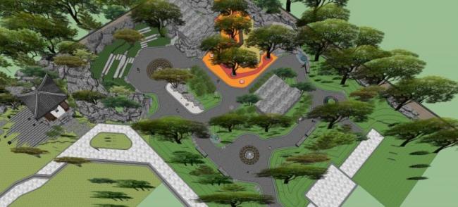 SketchUp Landscape Model: Traditional Chinese Garden Design
