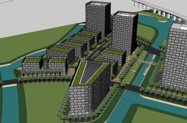 Modern High-Rise Office Building Model in SketchUp-BIM WORLD