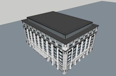 Classical Multi-Story Government Office Building Model in SketchUp-BIM WORLD