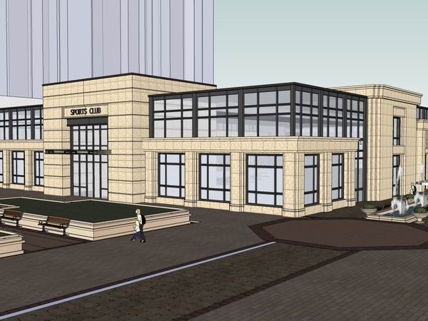 Multi-Story Classical Sports Club Gymnasium Model in SketchUp