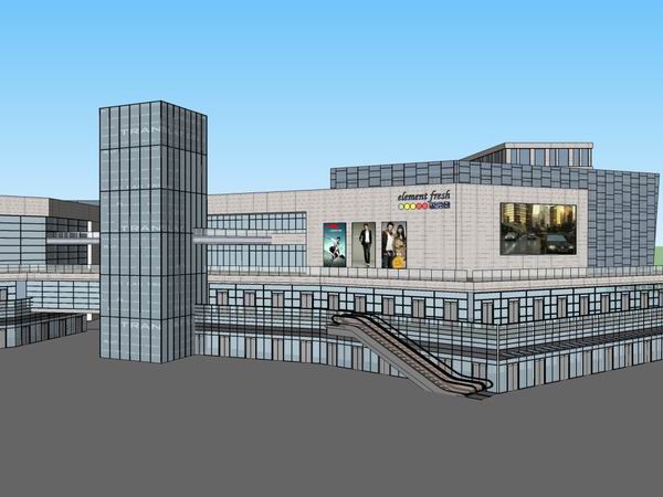 SketchUp Business Model for Modern High-Rise Commercial Buildings