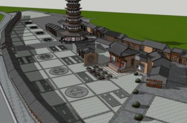SketchUp Model of Ancient Chinese Architecture: Multi-Story Pagoda Design-BIM WORLD