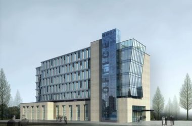 Modern Multi-Story Office Building Model in SketchUp-BIM WORLD