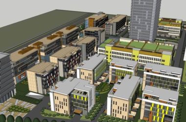 Modern Multi-Story High-Rise Office Building Model in SketchUp-BIM WORLD