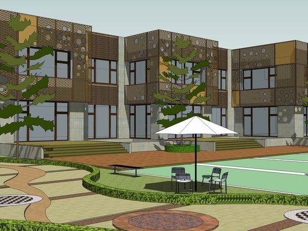 Modern Multi-Story Kindergarten School Model | Educational Campus Architecture in SketchUp
