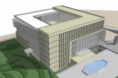 Modern Multi-Story Office Building Model in SketchUp-BIM WORLD