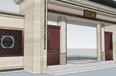 Modern Door Head Sketch Model in SketchUp-BIM WORLD