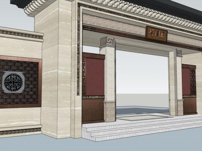 Modern Door Head Sketch Model in SketchUp